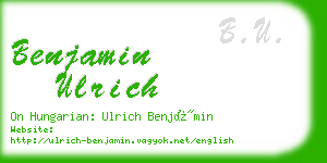 benjamin ulrich business card